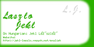 laszlo jekl business card